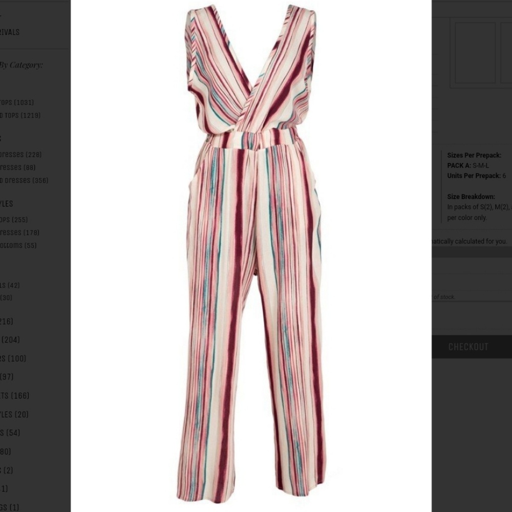 Multi color stripe jumpsuit